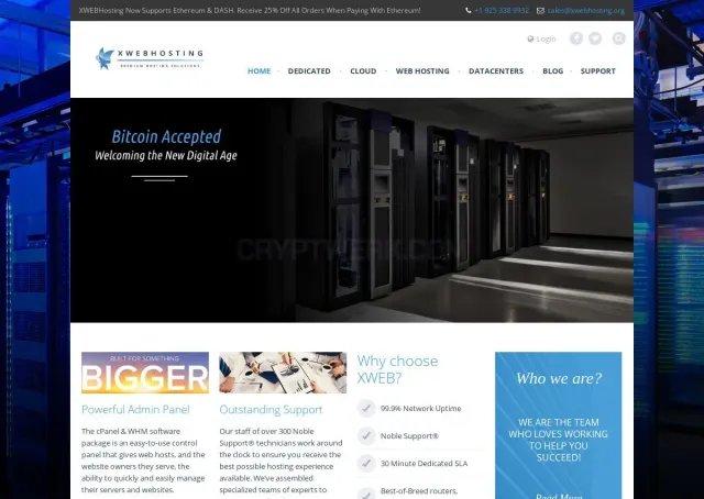 Xwebhosting.org website