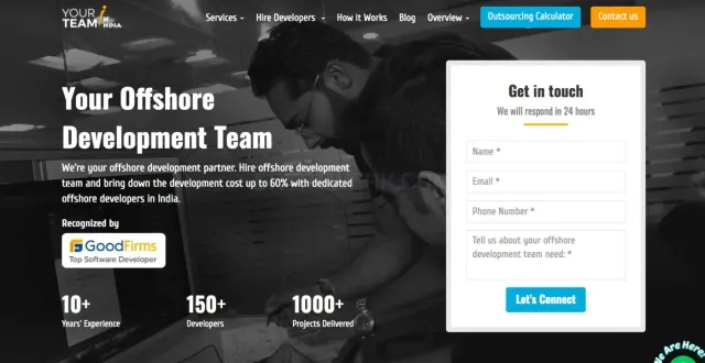 Your Team in India website