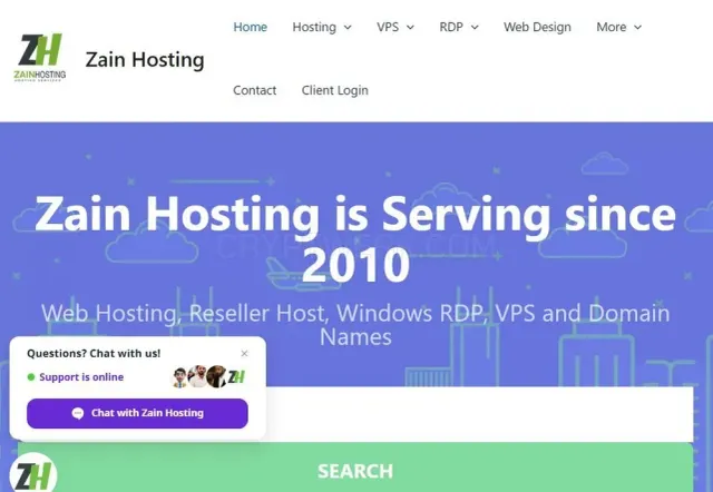 Zain Hosting website