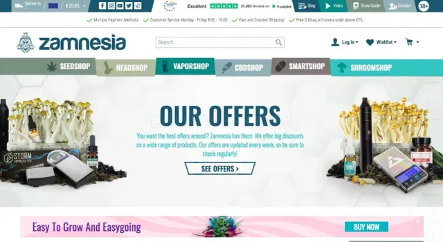 Zamnesia website