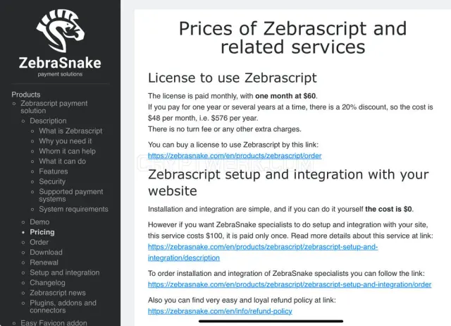 ZebraSnake payment solutions website