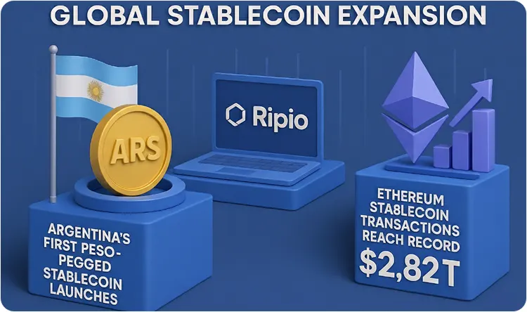 Global Stablecoin Expansion: Argentina’s wARS, Ripio’s Launch and Ethereum’s $2.82T Surge