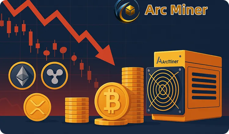 Cryptocurrencies are plummeting across the board. Join Arc Miner to protect yourself from market declines and earn $10,000 daily.