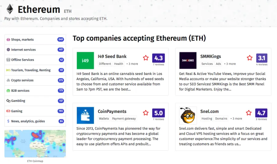 Where you can pay with Bitcoin or other cryptocurrencies
