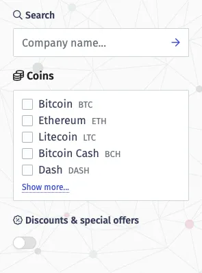 Extended features for companies publishing discounts and bonuses