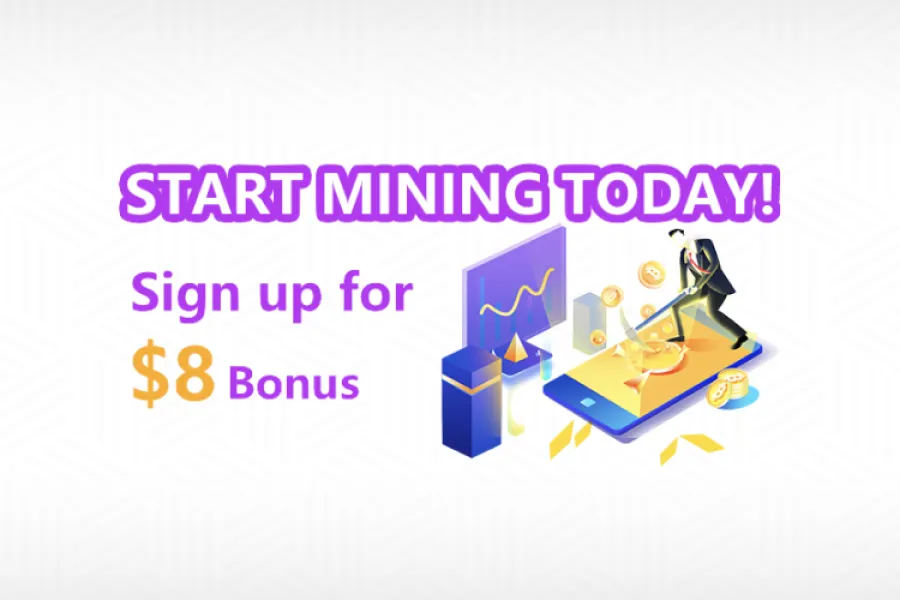 Register and get $8 bonus, one of the best cloud mining of 2022