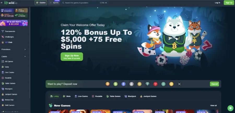 Exploring the Rise of Cryptocurrency Casinos: A Review of Wild.io Casino