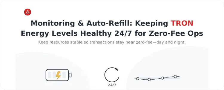 Monitoring & Auto-Refill: Keeping TRON Energy Levels Healthy 24/7 for Zero-Fee Ops