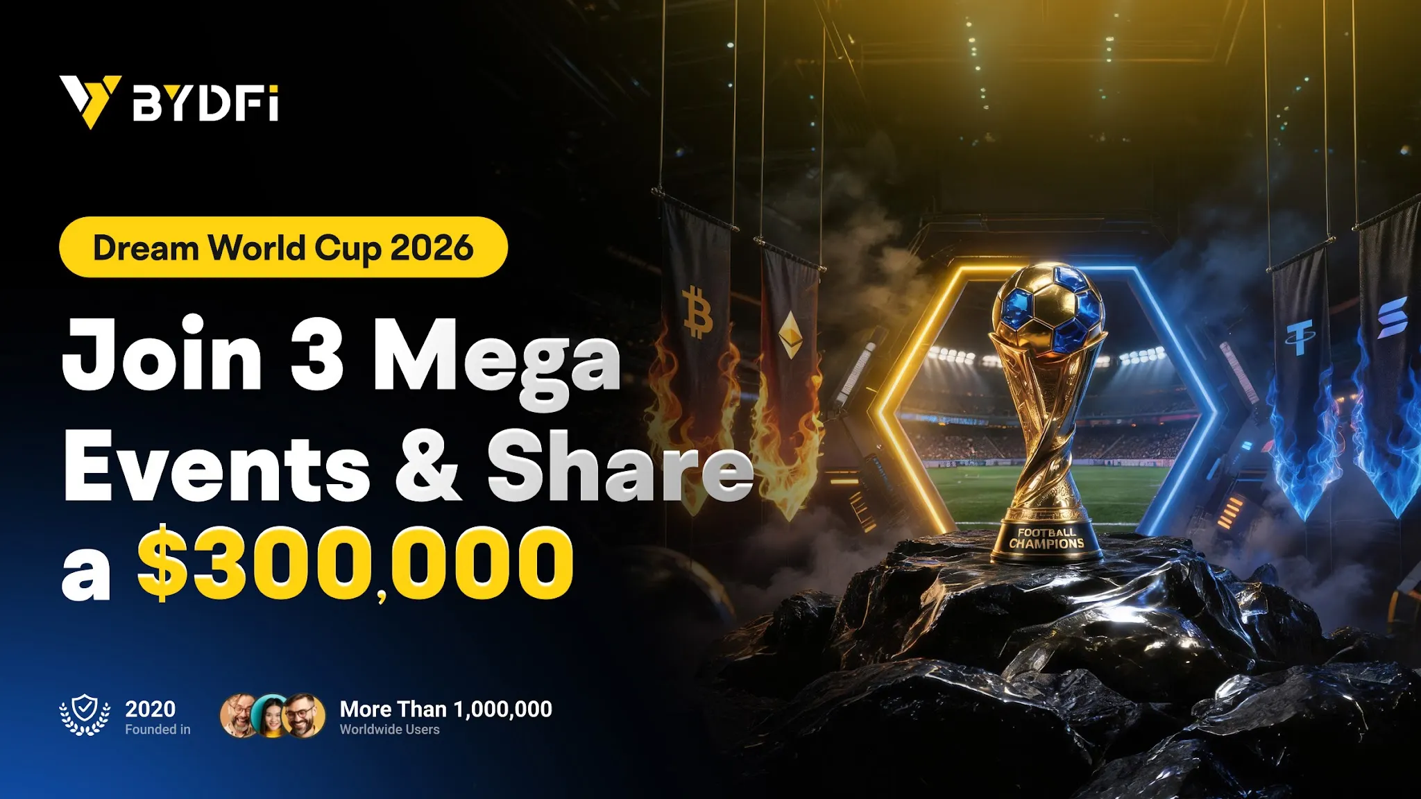 BYDFi Launches Dream World Cup 2026 Campaign with $300,000 Reward Pool
