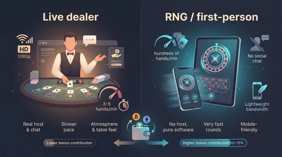 8 Contenders for Best Crypto Casino for Table Games in 2026 (Live & RNG)