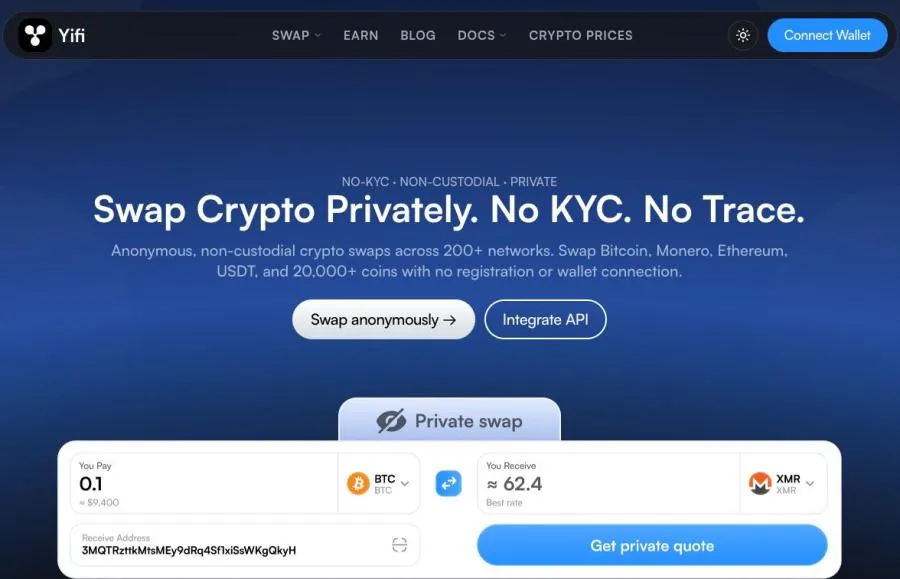 YiFi Review 2026: Private Crypto Swaps and Non-Custodial DeFi Yield