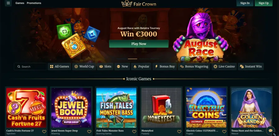 Faircrown Casino Review: Games, Crypto Payments and Bonuses Explained