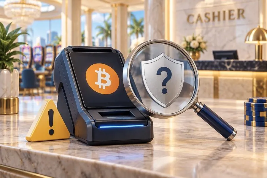 A Bitcoin Logo Proves Less Than You Think, and Casino Cashiers Are Where It Proves Least