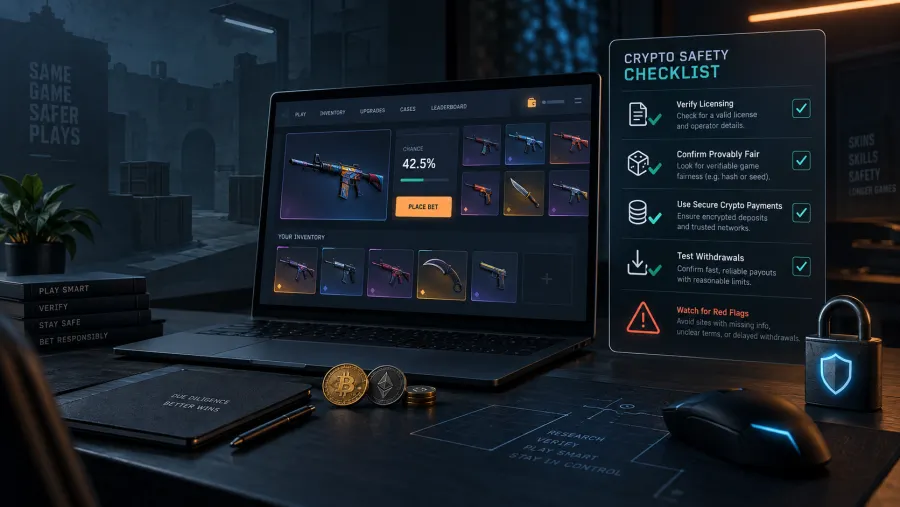 CS2 skin gambling sites: a crypto user’s safety checklist