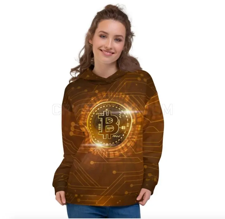 Bitcoin All Over Print Women's Hoodie