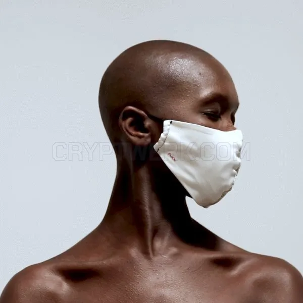 FUCK SILK FACE MASK WHITE