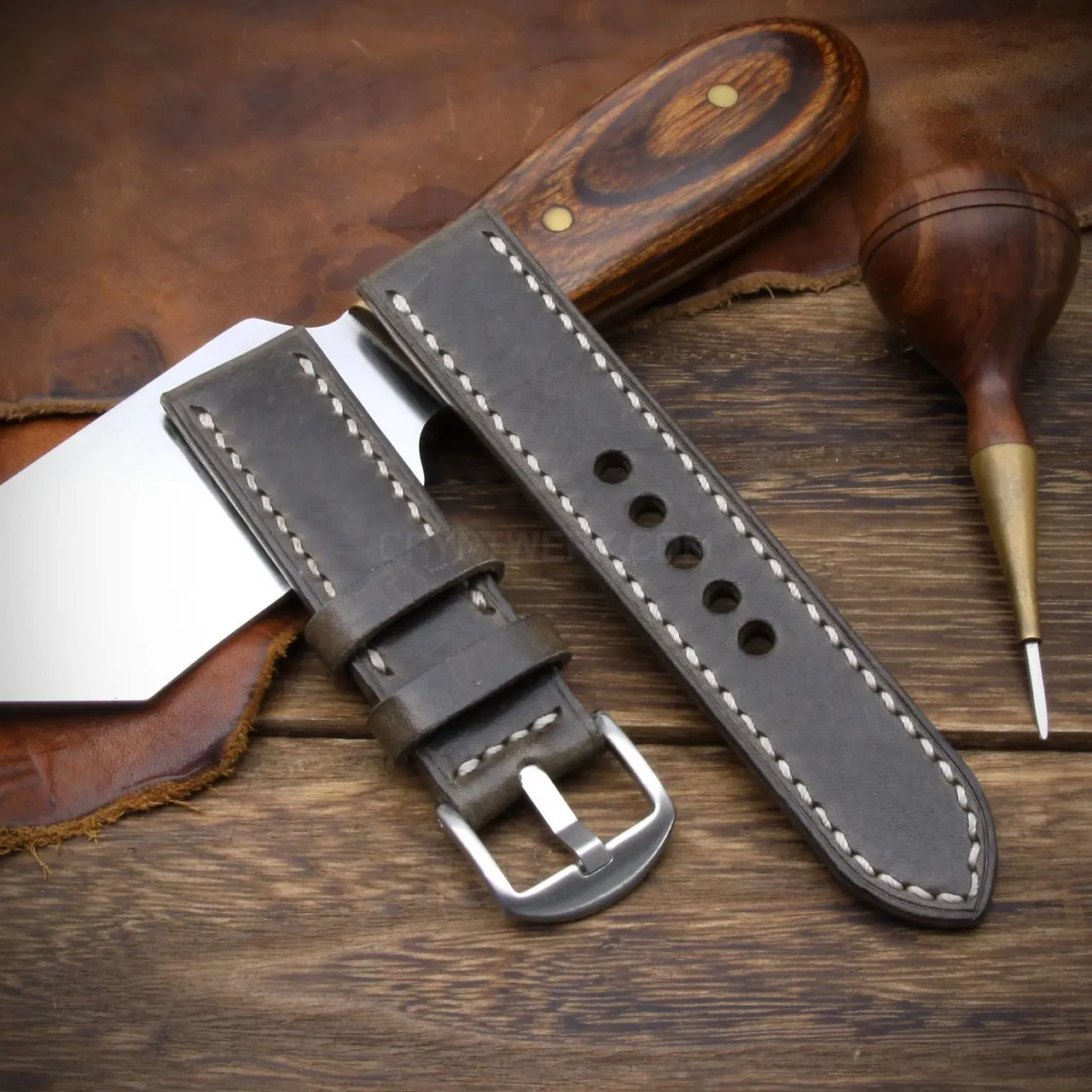 Full Stitch Leather Watch Straps