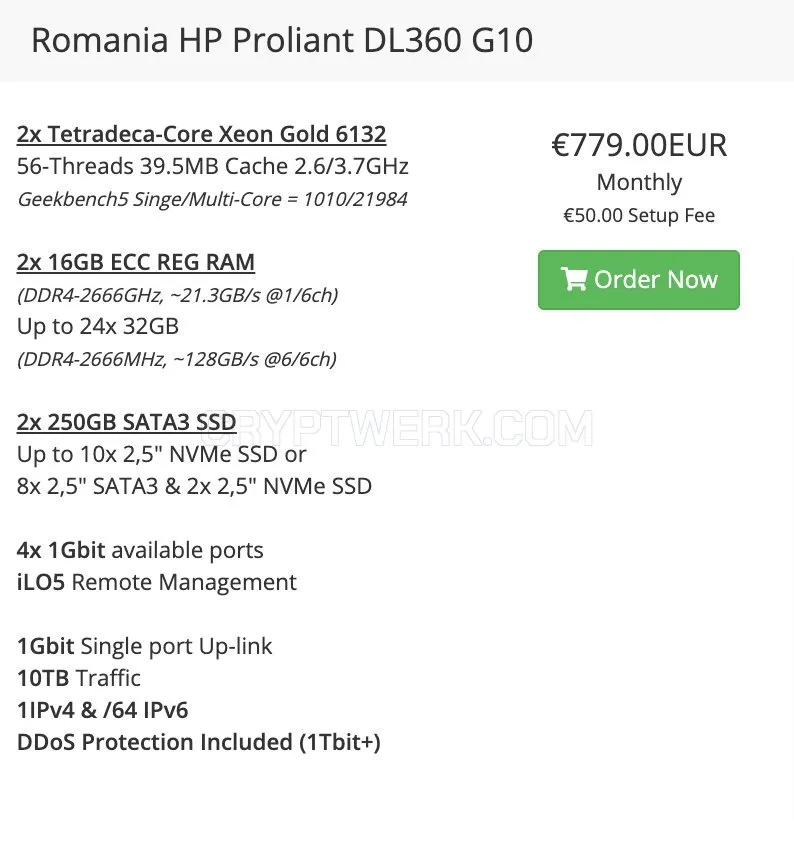 Romania HP Proliant DL360 G10