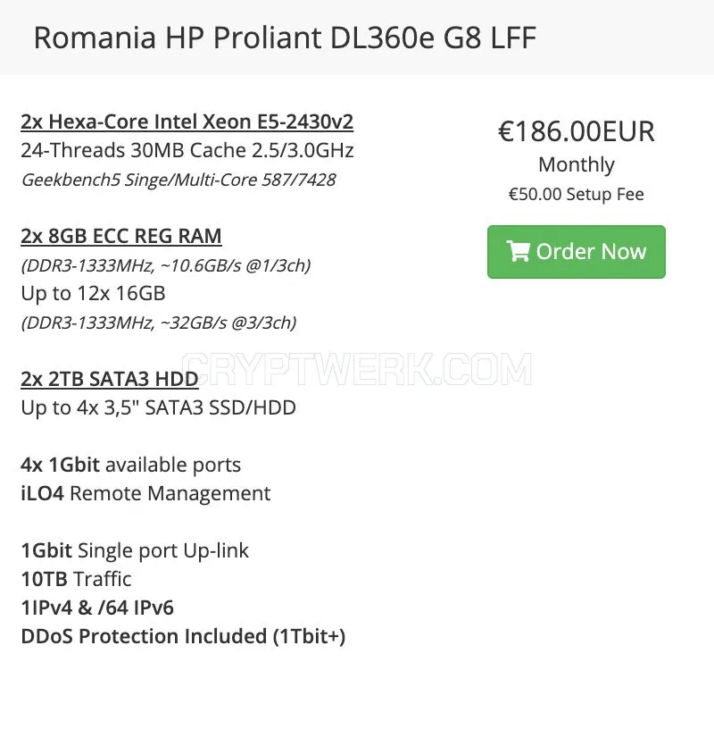 Romania HP Proliant DL360e G8 LFF