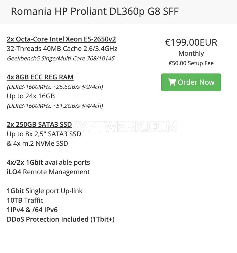 Romania HP Proliant DL360p G8 SFF