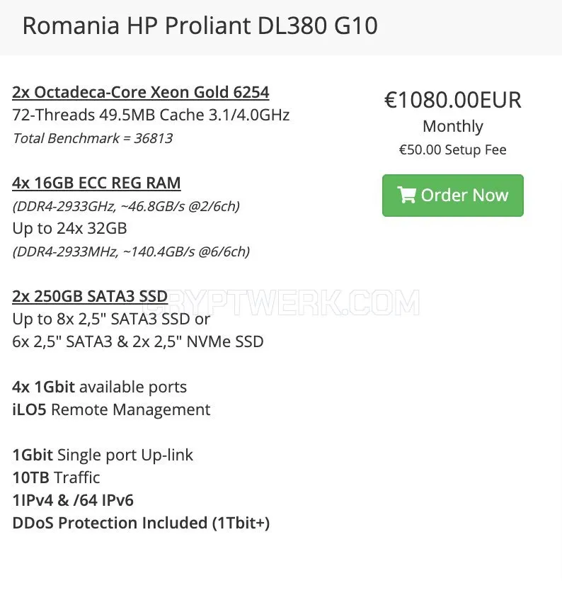 Romania HP Proliant DL380 G10